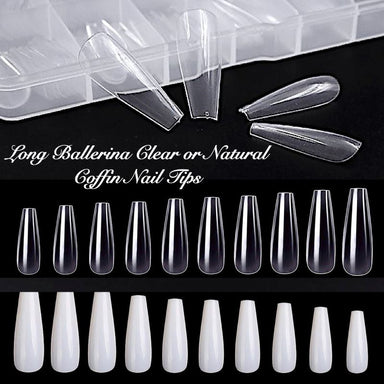 500PCS Ballerina Nails Clear,10 Sizes Half Cover Ballerina Nail Tips False  Nail Art Tips Fake Nails Acrylic Nail Tips for Salons and Home DIY(Clear) -  Walmart.ca